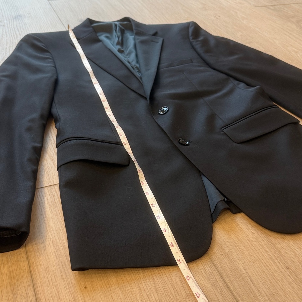 Calvin Klein | Slim-fit Stretch 2 Piece Black Suit SZ 42R W32/32 - Picture 9 of 15